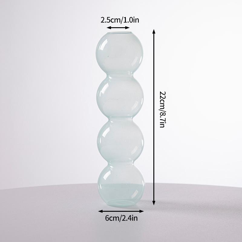 Bubble Glass Flower Vase Flower Bottle Vase Decoration Home Vases for Flower Aesthetic Room Decor Decorative Colored Vases