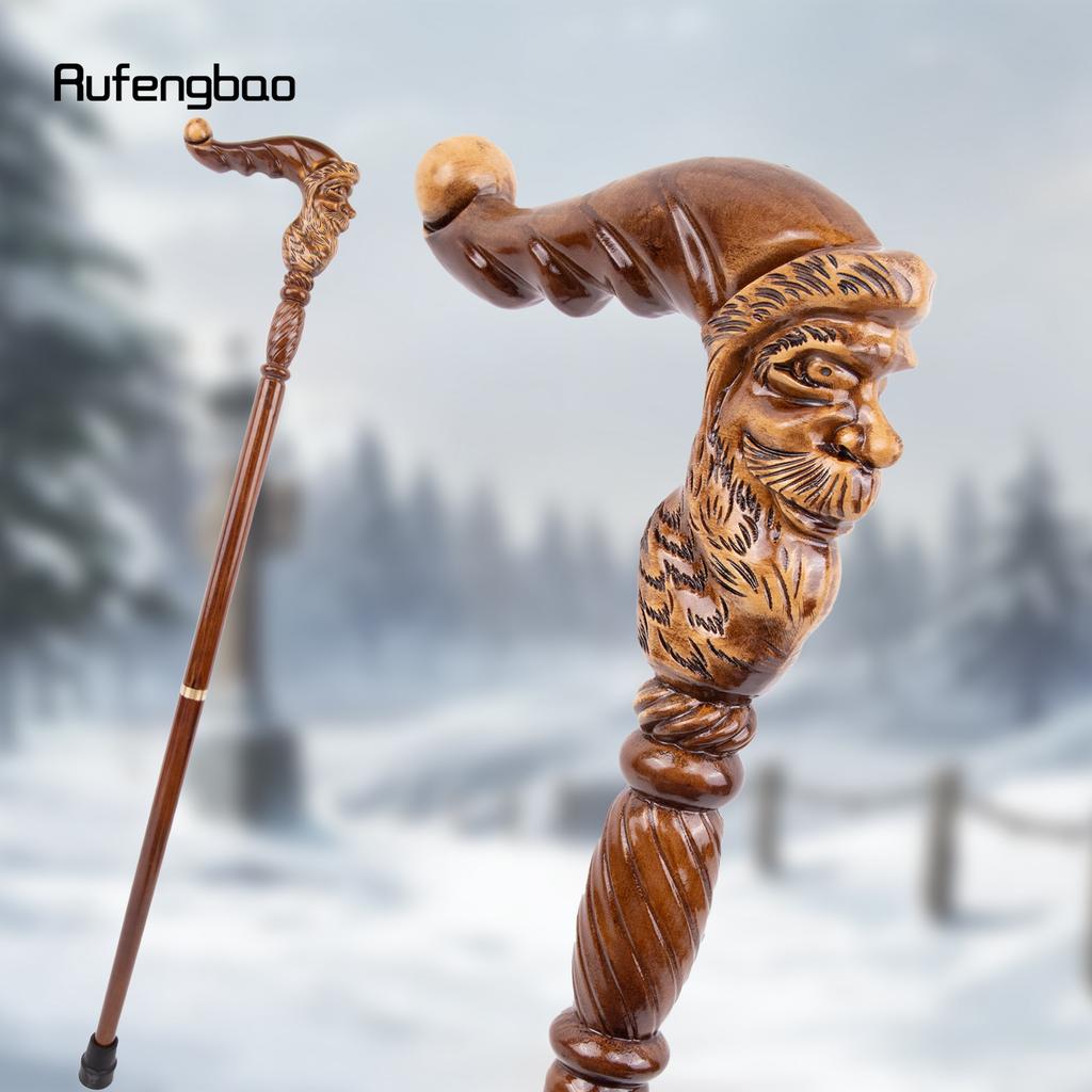 Санта-Клаус коричневая деревянная модная трость, декоративная деревянная трость для косплея, вечерние, Хэллоуин, булава, палочка, 96 см