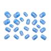 Elegant Blue-White Gradient Wearable Nail Tips - European & American False Nail Stickers