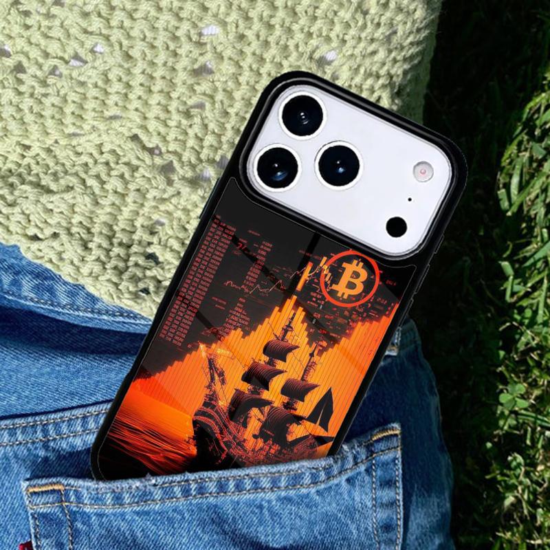 Мягкий чехол-бампер BTC Bitcoin для IPhone 11 12 13 14 15 16e 17 Pro Max Coque для IPhone 17 Air
