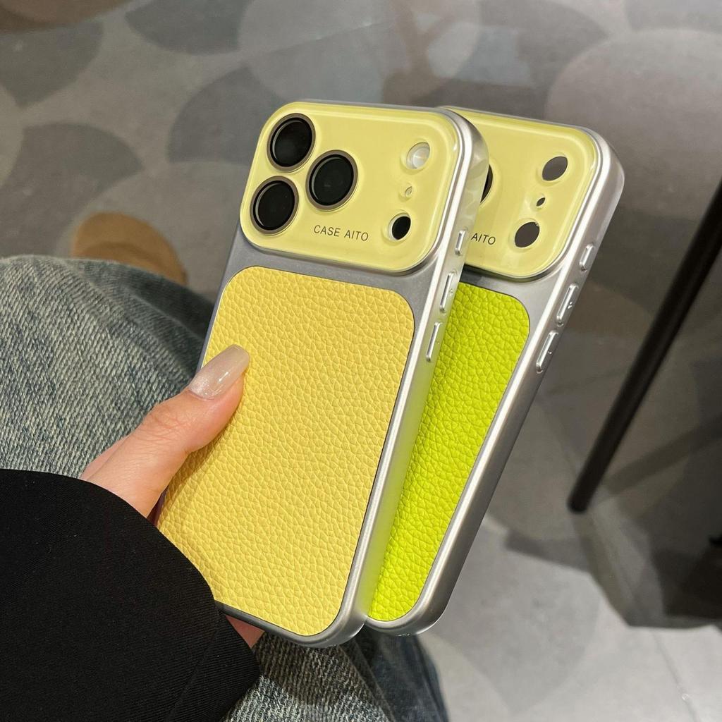 Набор совместимых чехлов для iPhone: 17 Чехол с текстурой личи, Пленка на объектив Apple 16 Pro Max, 15 Пылезащитный протектор