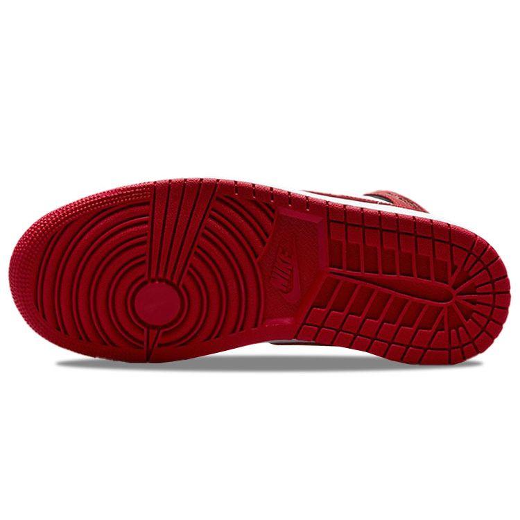 Женские кроссовки Air Jordan 1 Mid Alternate Bred Toe Black White Gym-Red BQ6472-079