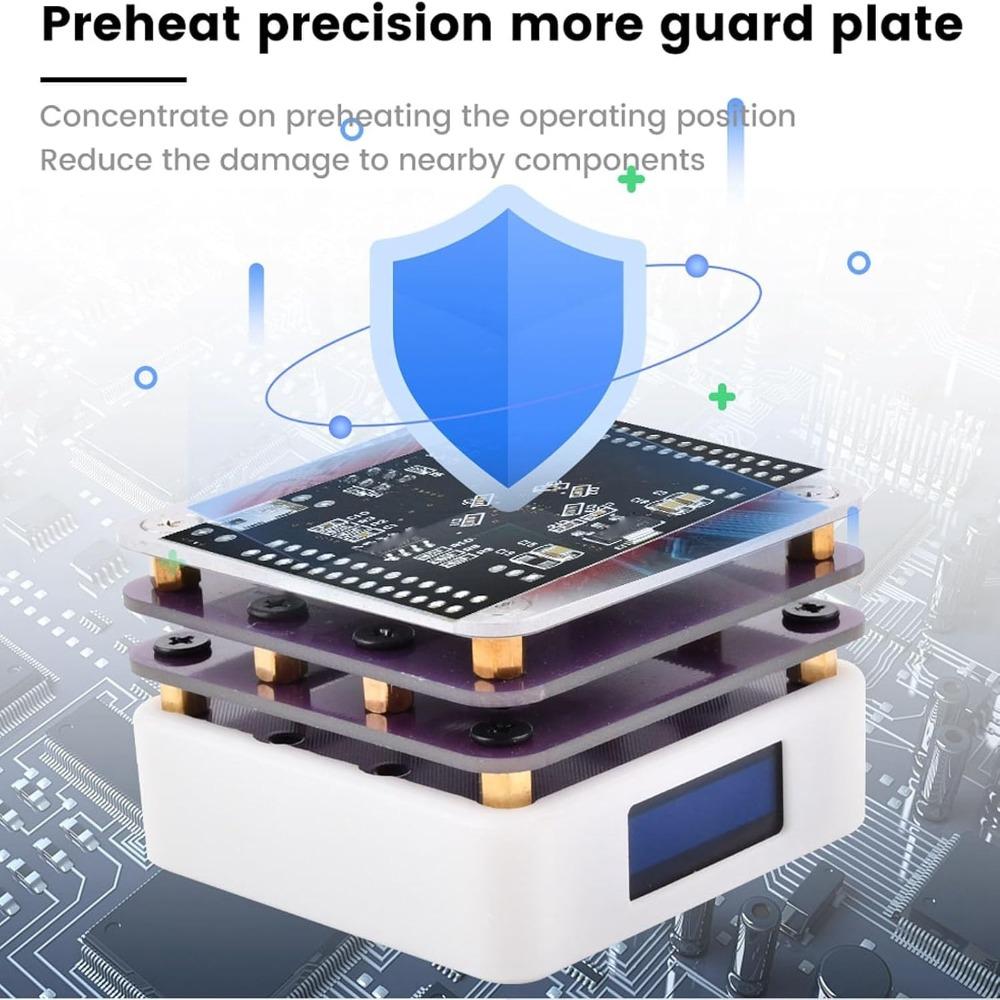 Aluminum Alloy Soldering Station Hot Plate White Smart Thermostat Soldering Plate For Laboratory