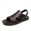 Fashion Men's Sandals Comfortable Soft Leather Sandals Casual Men's Shoes Half Slipper Business Men Shoes British Gentleman Leisure Walk
