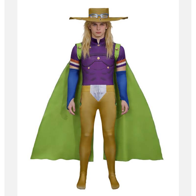 Косплей костюм Джонатана Джоста из JoJo's Bizarre Adventure с набивной тканью для Хэллоуинской вечеринки