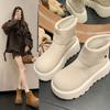 Белые ретро маленькие мартинсы на толстой подошве с увеличением высоты женские 2025 новые осенние тонкие универсальные короткие ботинки