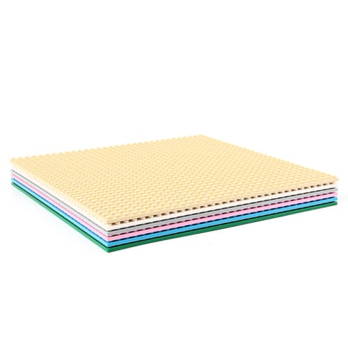 INIBUD Фундаментная плита Блок Пластина Классическая Двусторонняя Совместимая 32 x 32 Potch (белый)