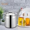 Горшок с масляным фильтром из нержавеющей стали с ручкой из носика. Универсальный сосуд для масляного фильтра большой емкости. Многофункциональная пищевая фритюрница для кухни, кемпинга.
