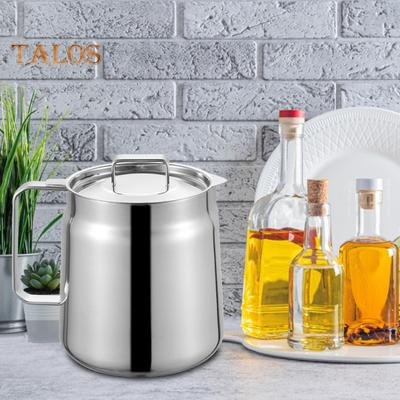 Горшок с масляным фильтром из нержавеющей стали с ручкой из носика. Универсальный сосуд для масляного фильтра большой емкости. Многофункциональная пищевая фритюрница для кухни, кемпинга.