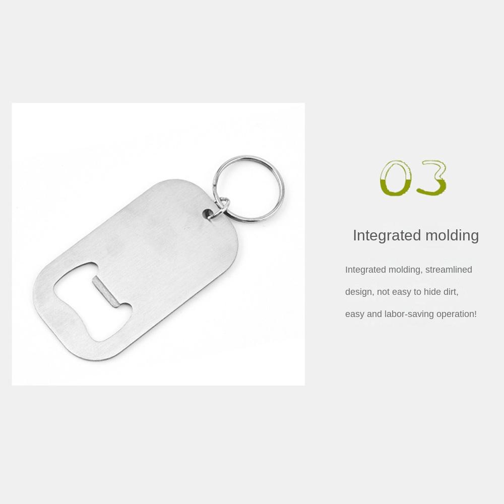 Portable Beverage Opener Stainless Steel Keychain Bottle Opener Fashion Beer Bottle Opener
