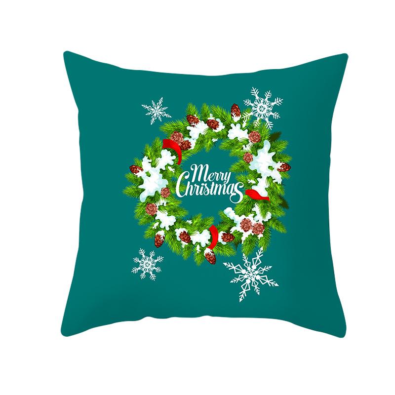 Персиковая кожа Рождественский принт Наволочка Мультяшное животное Дом Диван Подушка Чехол Прикроватная Спальня Подушка