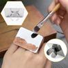 Nail Art Makeup Cosmetic Stainless Steel Paint Mixing Palette Ring Tool