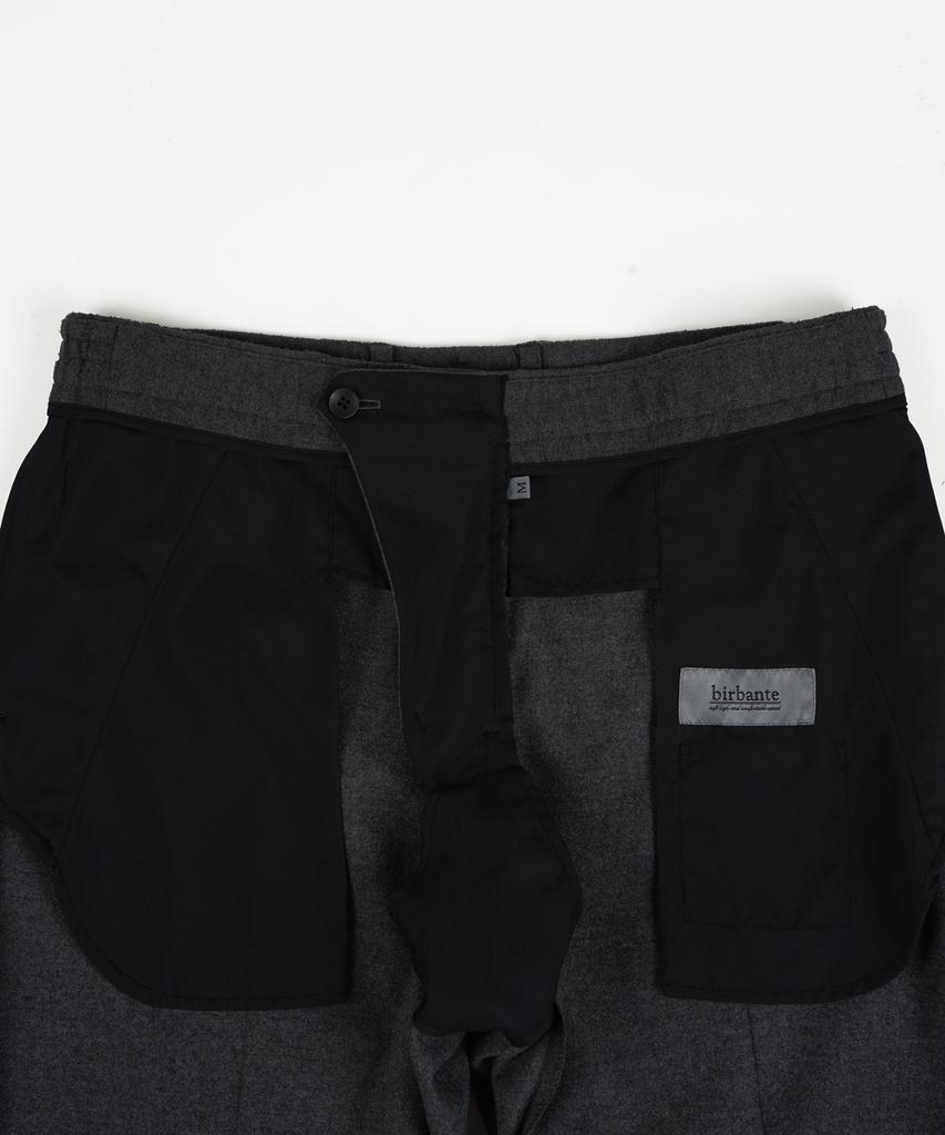 BIRBANTE Stretch Side Banding Slacks - Dark Gray