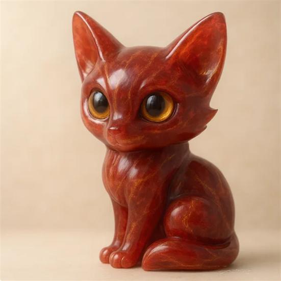 Luxury Fox Sculpture Healing Fox Statue Lucky Animal Figurine Home Office Desktop Decoration Ornament