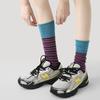 Renaissance Contrasting Striped Mid-Leg Socks Streamer Style Retro Fashion With Pure Cotton Stacked Socks
