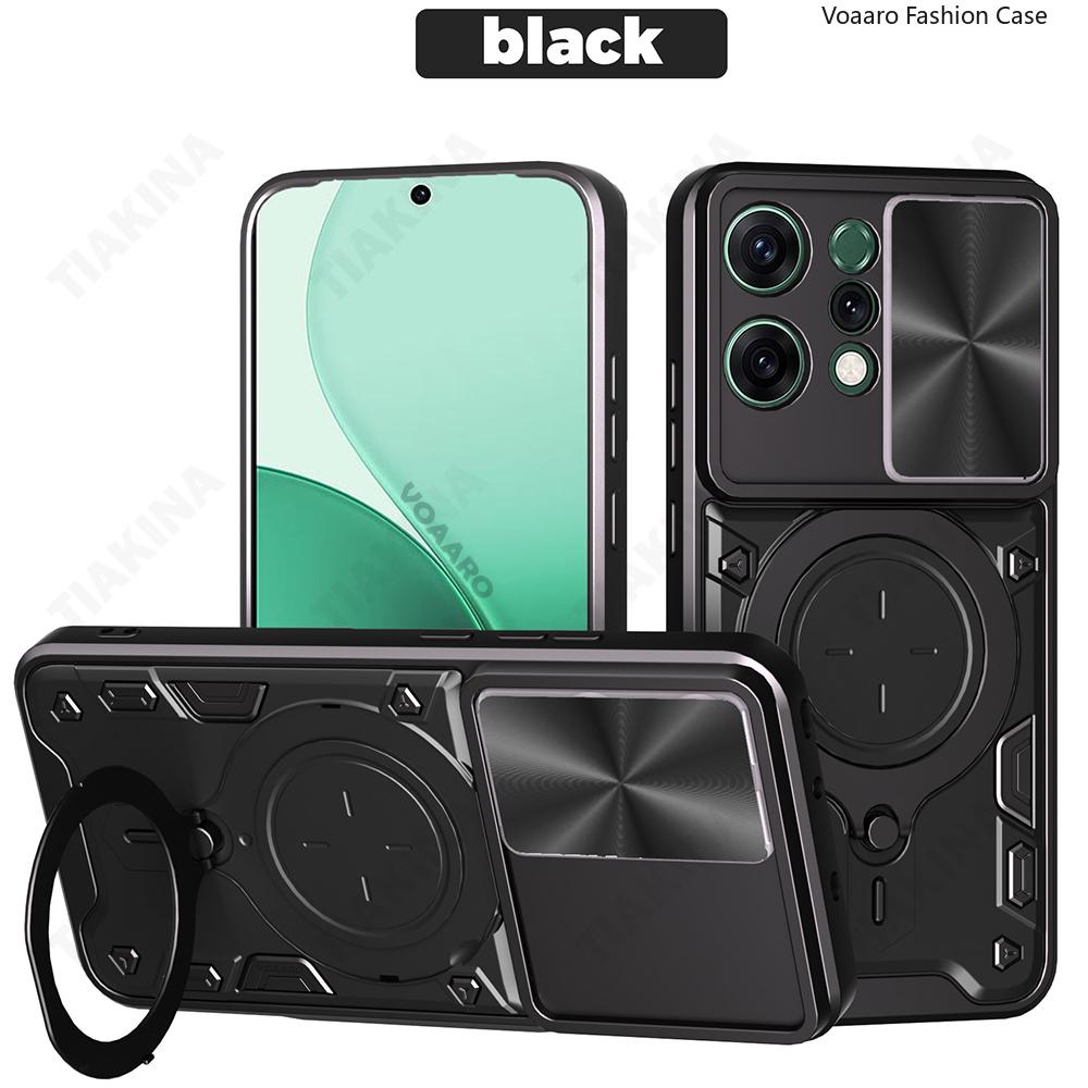 Чехол-слайдер для камеры для OPPO Reno14 Pro Чехол для OPPO Reno 14 Pro Reno14 F Чехол с магнитной подставкой-кольцом