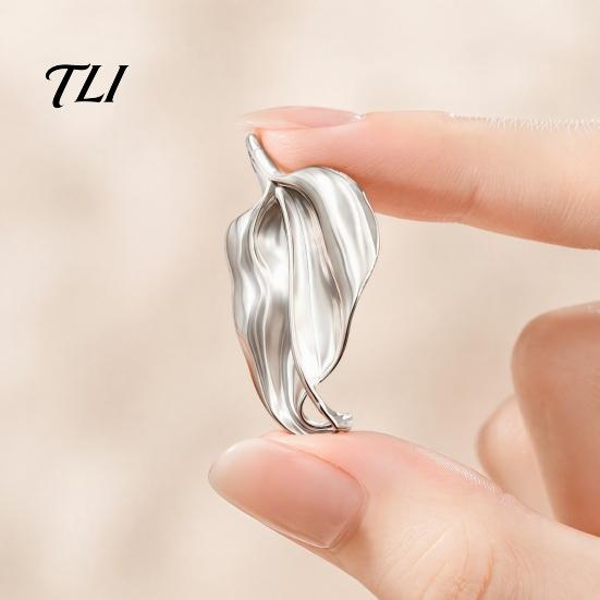 Metal Shirt Pin Irregular Leaf Alloy Brooch Pin, Silver Golden Plated Leaves Lapel Clothing Jewelry Accessory for Women Men Elegant