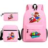 Starry Sky Backpack, Pencil Case, Shoulder Bag Three-Piece Set, Canvas School Bag 16