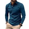 Spring and Autumn New Men's Long-sleeved Polo Shirt Casual Lapel Sports Polo Shirt