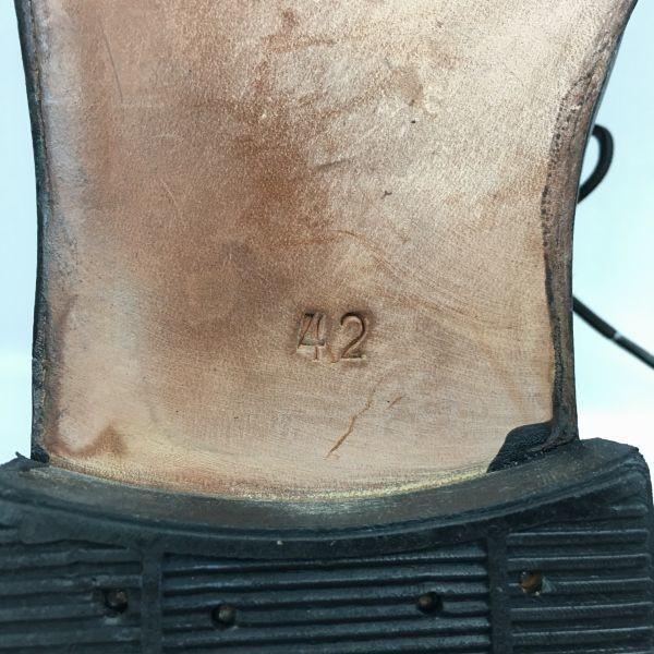 Винтажные туфли GESKA 70-х годов, немецкие служебные туфли с гладким носком, черные, размер 42 / 26,5-27,0 см, мужские(ИСПОЛЬЗОВАЛ)