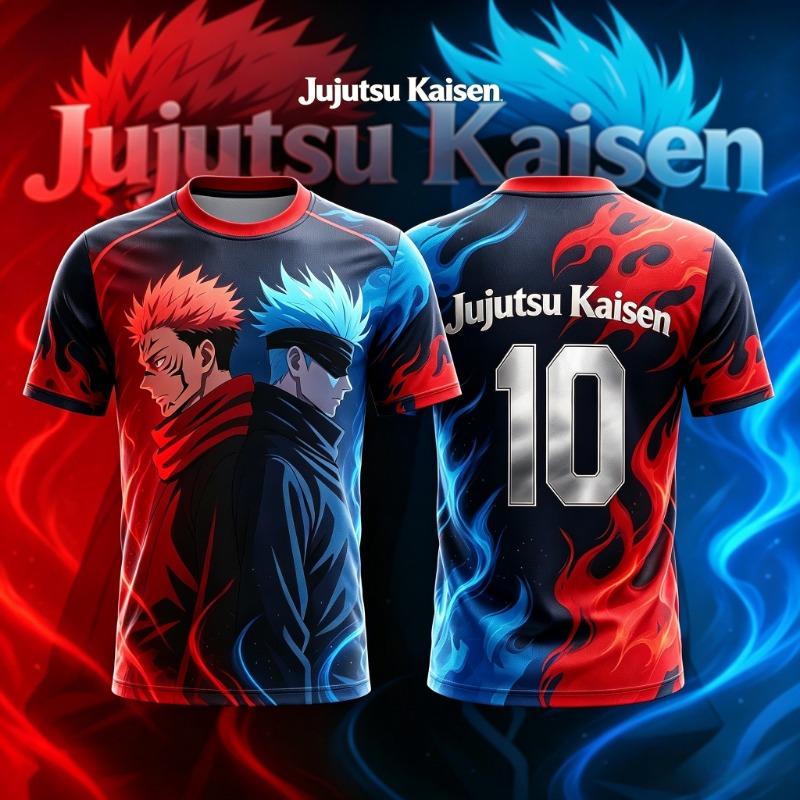 2026 New JUJUTSU KAISEN NO.10 NO.7 Ryomen Sukuna Gojo Anime T-Shirt Adult Men's 3D Printed Special Football Jersey T-Shirt Kids
