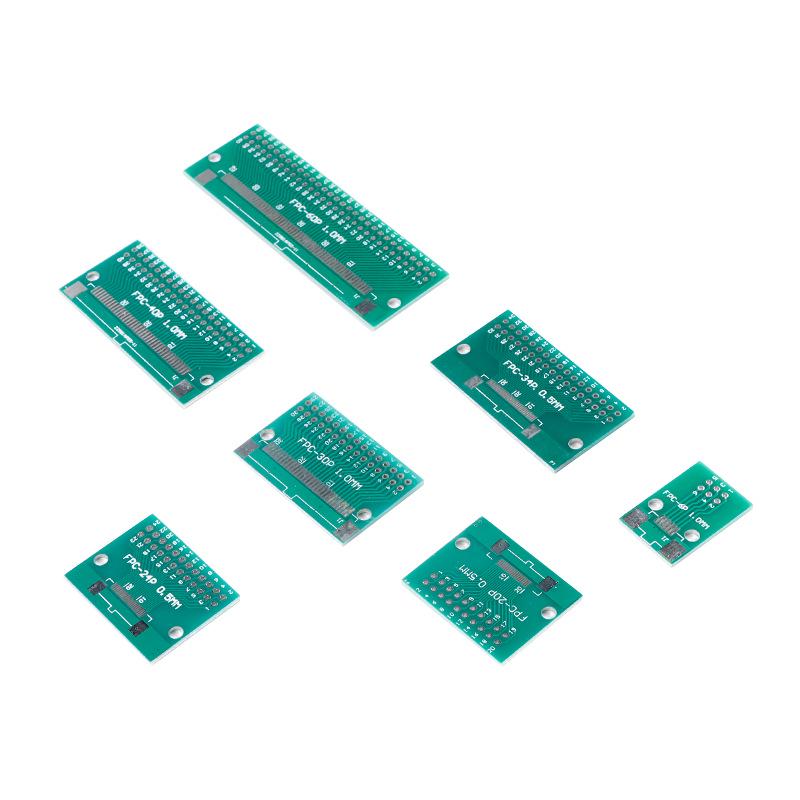 FPC-6/810/12-60P Adapter Board: FFC to 2.54mm Straight Double-Sided 0.5/1.0mm Pitch Test Board