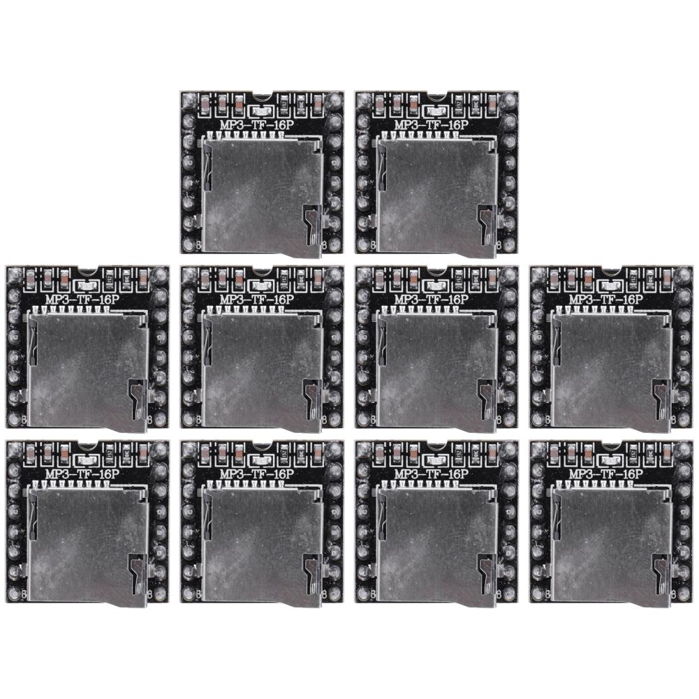 1-10PCS DFPlayer Mini MP3 Player Module V3.0 16P Support TF Card U-Disk Mini MP3 DF Player Audio Voice Module Board for Arduino