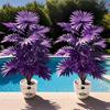 Фиолетовая искусственная пальма, реалистичная искусственная пальма, тропические листья, искусственные пальмовые ветви для Хэллоуина, Рождества, внутреннего и наружного декора