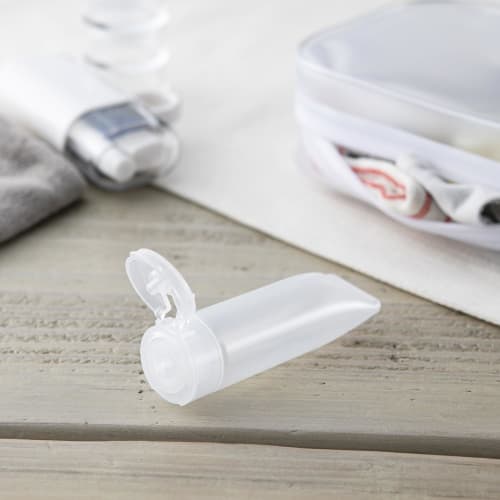 Kai Kai Brand Tube 38g (One Touch) Bottle Cosmetic Bottle Transparent Container Chubu Travel YOU TIME (For use with shampoo, conditioner, etc.) 1 piec