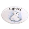 [R6540] - Ceramic Door Plate 'Cats' Gray White (Bedroom) - 12x8cm