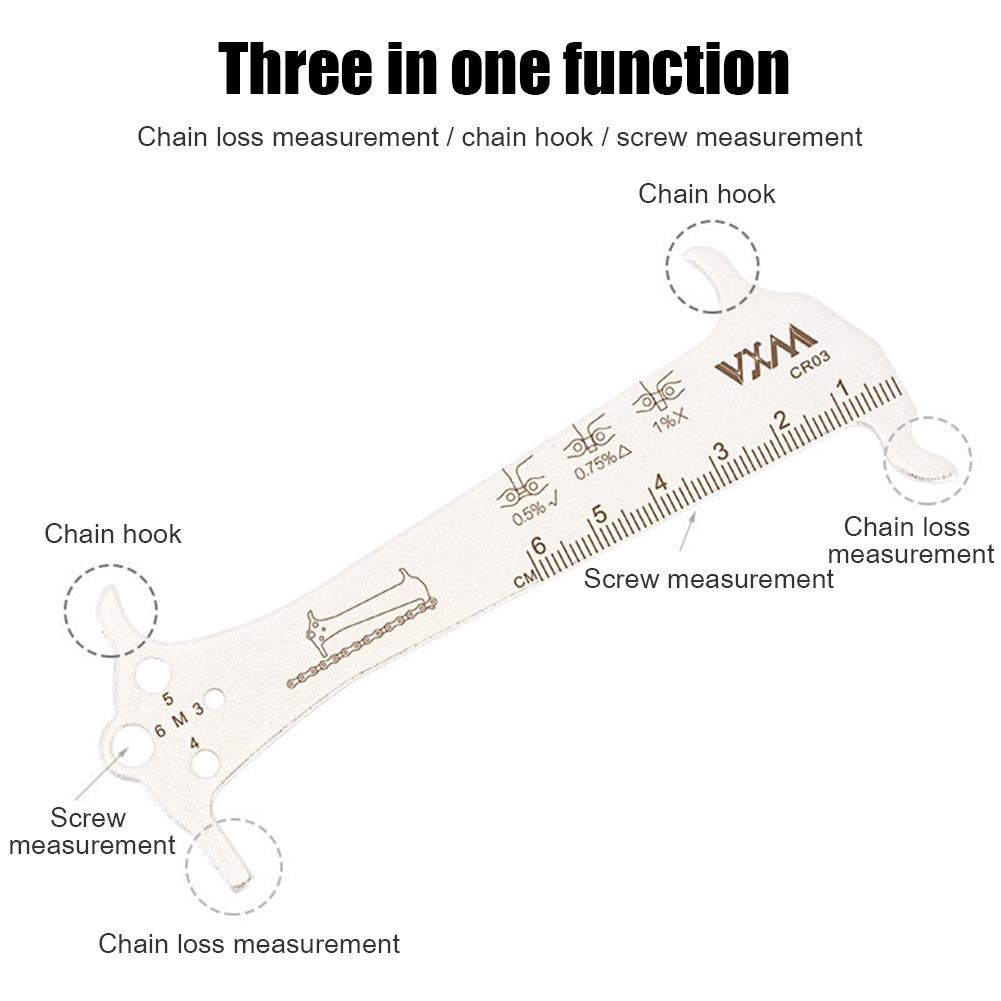MTB Bike Chain Wear Indicator Measurement Checker Biking Ruler Bicycle Chains Gauge Portable Cycling Parts