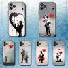 Чехол для телефона в стиле граффити B-Banksyes Artist для iPhone 17,16,15,14,13,12,11,Pro Max,XSX,,XR,SE,Mini,8,7, Мягкий силиконовый черный чехол