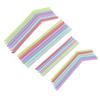 6 Pcs Reusable Food Grade Silicone Straws Straight Bent Multicolor Drinking Straw For Children's Party Bar Accessories