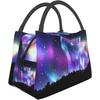 Galaxy Wolf Thermal Lunch Bag Insulated Lunch Box Meal Prep Cooler Tote for Picnic Camping Work Travel