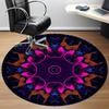 1 шт. Ковер с абстрактным дизайном мандалы, Круглый, Нескользящий, Прочный, Большого размера, Офисный ковер, Подходит для офиса