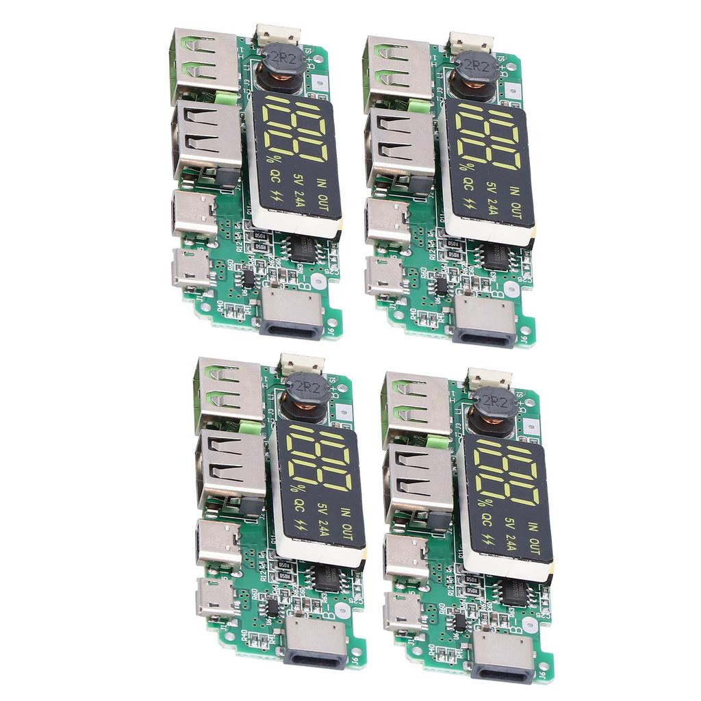 4 шт. Плата зарядки мобильного питания Двойной USB 5 В 2,4 А Модуль с защитой от перезаряда