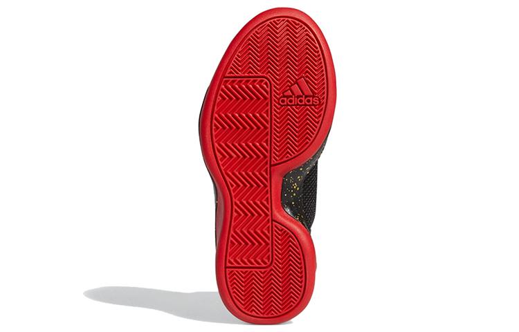 adidas Детские баскетбольные кроссовки Pro Next J Mid top Черно-золотисто-красные 2019 Дети в возрасте от 3 до 7 лет FV4718