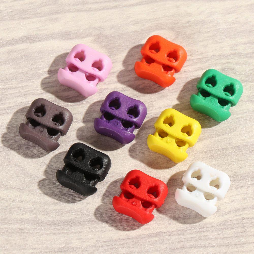 4mm Multi-colors Sportswear Accessories Apparel Shoelace Buckle Bean Toggle Clip Stopper Cord Lock