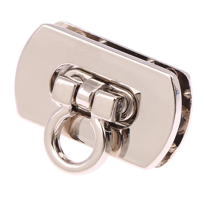 1Pc Metal Tiny Bag Clasp Turn Lock Twist Lock Clasp Leather Craft Women Bag Handbag Shoulder Bag Purse Diy Bag Hardware