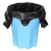 Qiyu Black Plastic Carry-Handle Garbage Bags