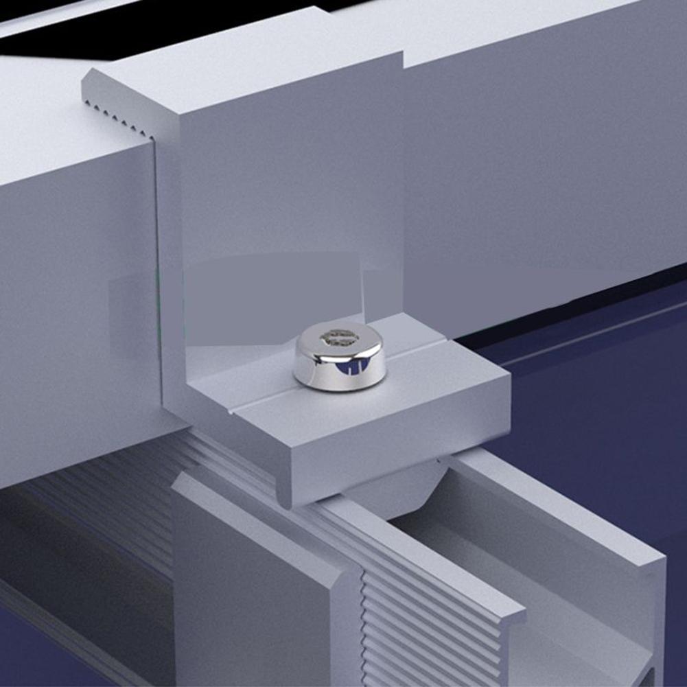 4/12 шт. кронштейн для крепления солнечной панели PV, концевой зажим, фотоэлектрическая алюминиевая опора для установки солнечной панели, стеллаж