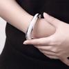 925 Silver Vintage Open Cuff Bracelet &Bangles For Women Jewelry Top Quality