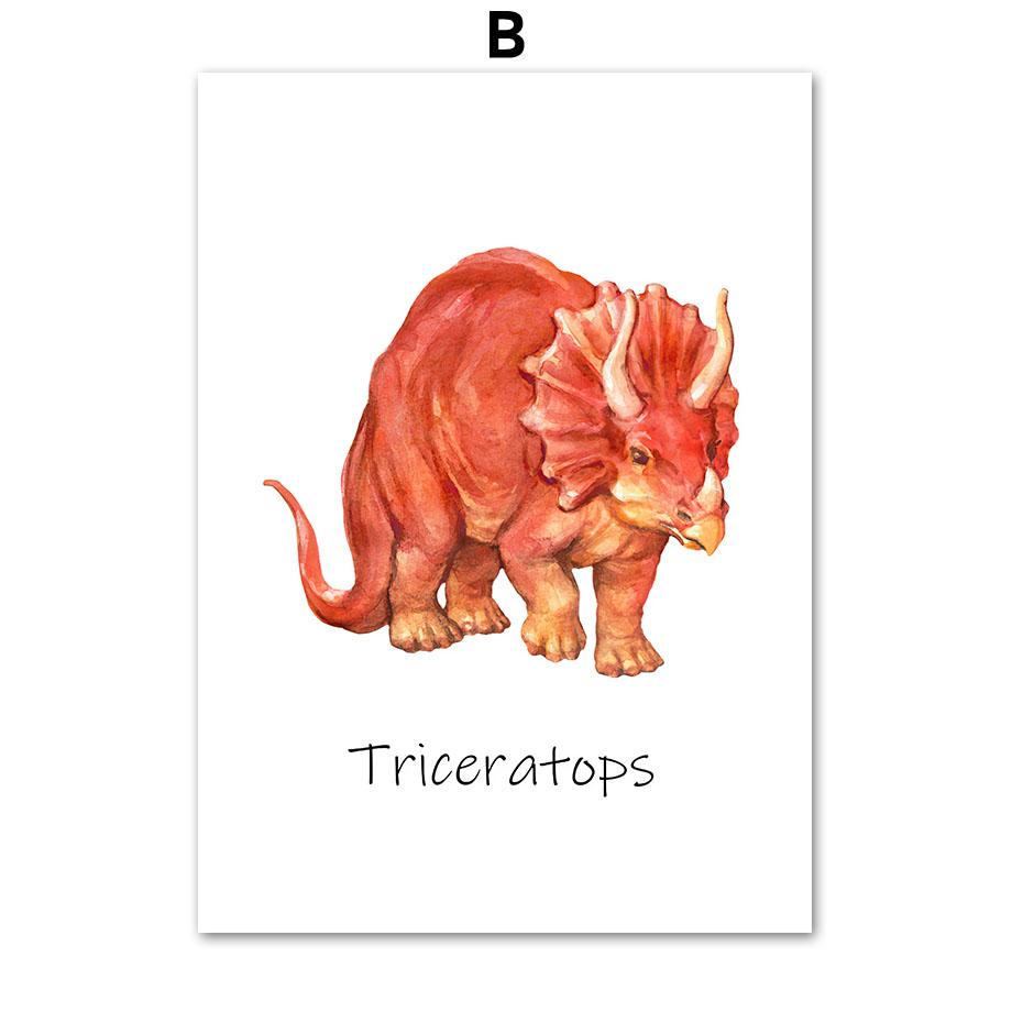 Динозавр Юрского периода Диплодок T Rex Обучающие настенные художественные картины на холсте Плакаты на скандинавскую тему и принты настенные панно Декор детской комнаты