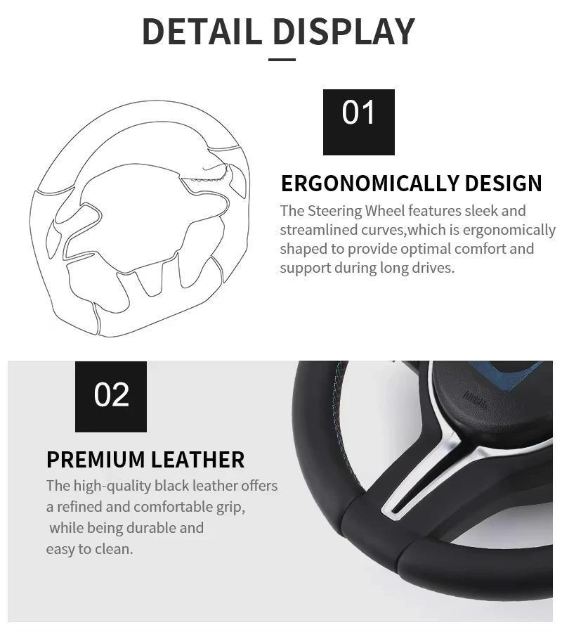 Upgraded high-quality carbon fiber steering wheel BMW F10 F07 F12 F13 F01 F20 M3 M5 F45 F30 E87 E90 E70 E84, EU warehouse, fast delivery