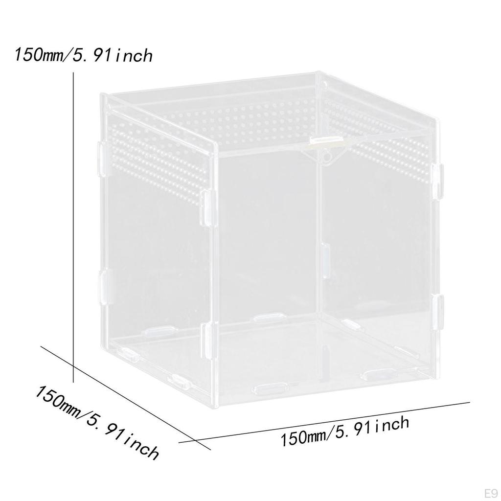 Reptile Breeding Box Animal Habitat Cage Clear Terrarium Enclosure for Geckos Young