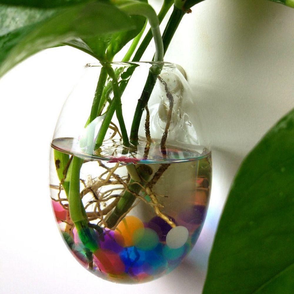 Glass Crafts Hydroponic Plants Wall-mounted Flower Vase Flower Pot Plant Container Hydroponic Vase