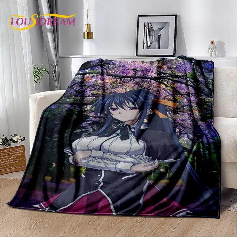 Мягкое плюшевое одеяло для средней школы D×D в стиле аниме для сексуальных девушек, фланелевое одеяло, одеяло для гостиной, спальни, кровати, дивана, чехол для пикника