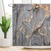 4 шт. серая занавеска для душа с мраморным узором и 12 крючками, водонепроницаемая занавеска из полиэстера для ванной комнаты, набор ковриков для ванной комнаты
