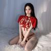 Сексуальное нижнее белье Красная Шапочка связанное соблазнение выпирающая грудь сексуальная униформа горячая страсть свободная SM страсть