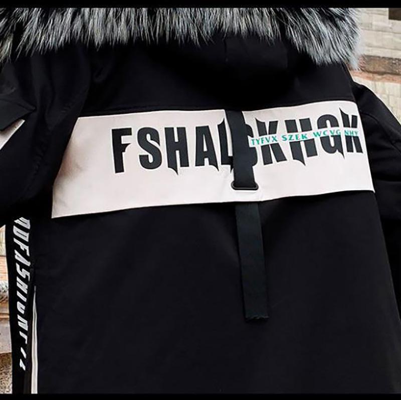 Пуховик с большим меховым воротником, мужская зимняя утолщенная хлопковая куртка, верхняя одежда средней длины с капюшоном, повседневная куртка, теплые пуховые пальто на дикой молнии